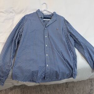 Ralph Lauren Blue & White Gingham Dress Shirt